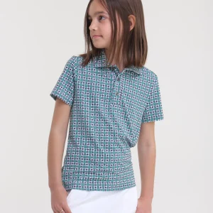 Alternative view of Chervo Desenli Unisex Çocuk Golf Polo T-Shirt Yeşil