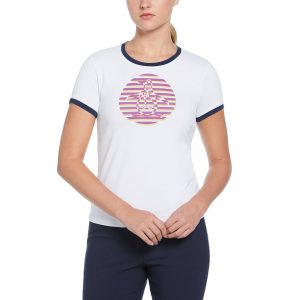 Original Penguin Other Women TN SS Graphic Circle Pete Performance T Bright White